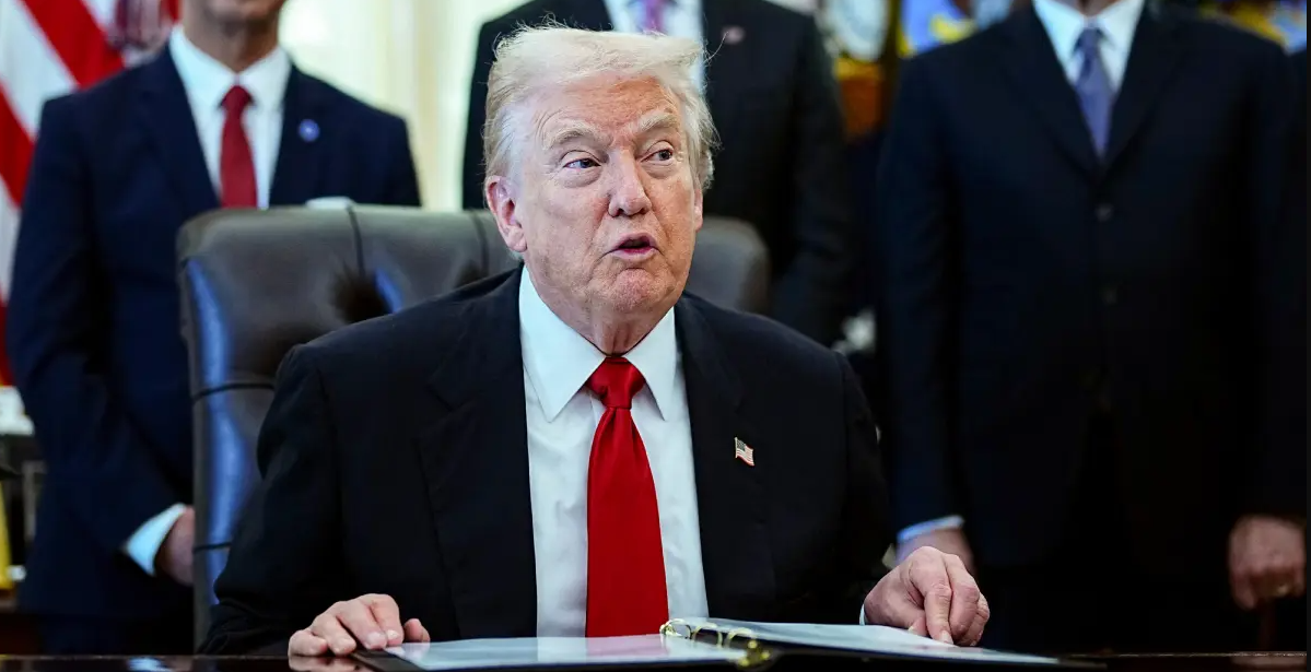 Donald Trump Jumps Out of Chair as Man Suffers Medical Emergency During Press Conference About Weight-Loss Drugs